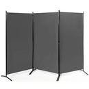 6 Feet 3 Panel Room Divider with Durable Hinges Steel Base by LJGDeals