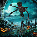 6 Feet Animated Halloween Decoration with 4 Arms Red LED-lit Eyes & Spooky Sounds by LJGDeals