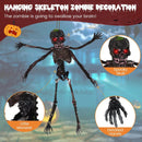 6 Feet Animated Halloween Decoration with 4 Arms Red LED-lit Eyes & Spooky Sounds by LJGDeals