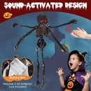 6 Feet Animated Halloween Decoration with 4 Arms Red LED-lit Eyes & Spooky Sounds by LJGDeals