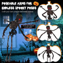 6 Feet Animated Halloween Decoration with 4 Arms Red LED-lit Eyes & Spooky Sounds by LJGDeals