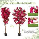 6 Feet Artificial Bougainvillea Tree with 910 Flowers by DirectDeals