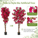 6 Feet Artificial Bougainvillea Tree with 910 Flowers by LJGDeals