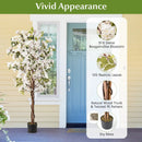 6 Feet Artificial Bougainvillea Tree with 910 White Flowers by LJGDeals