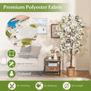 6 Feet Artificial Bougainvillea Tree with 910 White Flowers by LJGDeals