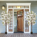 6 Feet Artificial Bougainvillea Tree with 910 White Flowers by LJGDeals