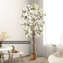 6 Feet Artificial Bougainvillea Tree with 910 White Flowers by LJGDeals