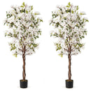 6 Feet Artificial Bougainvillea Tree with 910 White Flowers by LJGDeals
