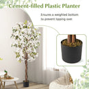 6 Feet Artificial Bougainvillea Tree with 910 White Flowers by LJGDeals