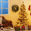 6 Feet Artificial Christmas Tree with 493 Branch Tips for Home Office Carnival by LJGDeals