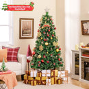 5/6/7 Feet Artificial Christmas Tree with Red Berries and Kerosene Lamps by LJGDeals