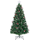 5/6/7 Feet Artificial Christmas Tree with Red Berries and Kerosene Lamps by DirectDeals
