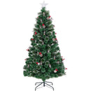 5/6/7 Feet Artificial Christmas Tree with Red Berries and Kerosene Lamps by LJGDeals