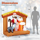 6 Feet Christmas Inflatables Nativity Scene Outdoor Decoration with Built-in LED Lights by LJGDeals