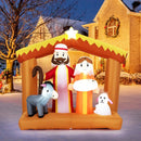 6 Feet Christmas Inflatables Nativity Scene Outdoor Decoration with Built-in LED Lights by LJGDeals