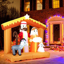 6 Feet Christmas Inflatables Nativity Scene Outdoor Decoration with Built-in LED Lights by LJGDeals
