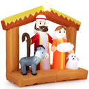 6 Feet Christmas Inflatables Nativity Scene Outdoor Decoration with Built-in LED Lights by LJGDeals