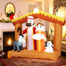 6 Feet Christmas Inflatables Nativity Scene Outdoor Decoration with Built-in LED Lights by LJGDeals