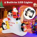 6 Feet Christmas Inflatable with Blow up Penguins and Santa Decoration by LJGDeals