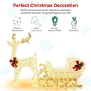 6 Feet Christmas Lighted Reindeer and Santa's Sleigh Decoration with 4 Stakes by LJGDeals