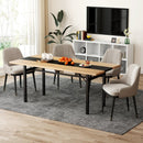 6 Feet Dining Table with Heavy-Duty Metal Frame for 6-8 People-Natural by LJGDeals