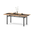 6 Feet Dining Table with Heavy-Duty Metal Frame for 6-8 People-Natural by LJGDeals