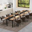 6 Feet Dining Table with Heavy-Duty Metal Frame for 6-8 People-Natural by LJGDeals