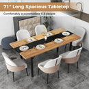 6 Feet Dining Table with Heavy-Duty Metal Frame for 6-8 People-Natural by LJGDeals