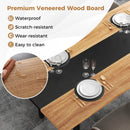 6 Feet Dining Table with Heavy-Duty Metal Frame for 6-8 People-Natural by LJGDeals