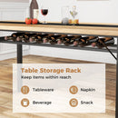 6 Feet Dining Table with Heavy-Duty Metal Frame for 6-8 People-Natural by LJGDeals