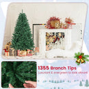 6 Feet Hinged Artificial Christmas Tree with Solid Metal Stand by DirectDeals