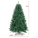6 Feet Hinged Artificial Christmas Tree with Solid Metal Stand by DirectDeals