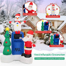 6 Feet Lighted Christmas Inflatable Mailbox Santa Claus Snowman Christmas Tree by DirectDeals
