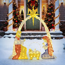 6 Feet Lighted Nativity Scene Yard Decoratio with 240 Warm White LED Lights by LJGDeals