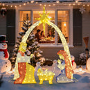 6 Feet Lighted Nativity Scene Yard Decoratio with 240 Warm White LED Lights by LJGDeals