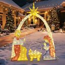 6 Feet Lighted Nativity Scene Yard Decoratio with 240 Warm White LED Lights by LJGDeals
