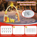 6 Feet Lighted Nativity Scene Yard Decoratio with 240 Warm White LED Lights by LJGDeals