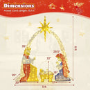 6 Feet Lighted Nativity Scene Yard Decoratio with 240 Warm White LED Lights by LJGDeals