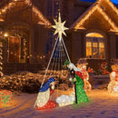 6 Feet Lighted Nativity Scene with 240 LED Lights by LJGDeals