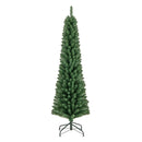 5/6/7/8 Feet Pencil Christmas Tree with 295/392/523/671 Memory Wire Branch Tips and Upgraded Metal Stand by DirectDeals
