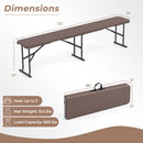 6 Foot Folding Bench with Carrying Handle - 660 lb Capacity by LJGDeals