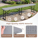 6 Foot Folding Bench with Carrying Handle - 660 lb Capacity by LJGDeals