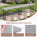 6 Foot Folding Bench with Carrying Handle - 660 lb Capacity by LJGDeals