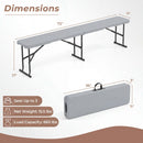 6 Foot Folding Bench with Carrying Handle - 660 lb Capacity by DirectDeals