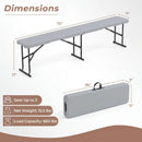 6 Foot Folding Bench with Carrying Handle - 660 lb Capacity by LJGDeals