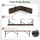 6 Foot Folding Bench with Carrying Handle - 660 lb Capacity by LJGDeals