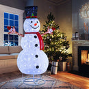 6 Feet Pre-Lit Christmas Snowman with Built-in Lights and Black Hat by LJGDeals