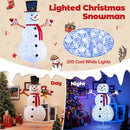 6 Feet Pre-Lit Christmas Snowman with Built-in Lights and Black Hat by LJGDeals