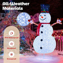 6 Feet Pre-Lit Christmas Snowman with Built-in Lights and Black Hat by LJGDeals