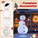 6 Feet Pre-Lit Christmas Snowman with Built-in Lights and Black Hat by LJGDeals
